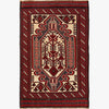 Saghari Kilim Area Rug Handmade Beige Floral 3x5 ft