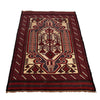 Saghari Kilim Area Rug Handmade Beige Floral 3x5 ft