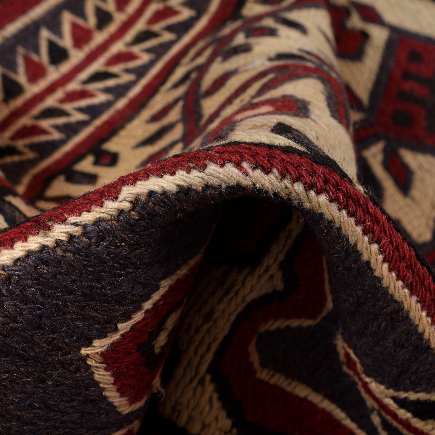 Saghari Kilim Area Rug Handmade Beige Floral 3x5 ft