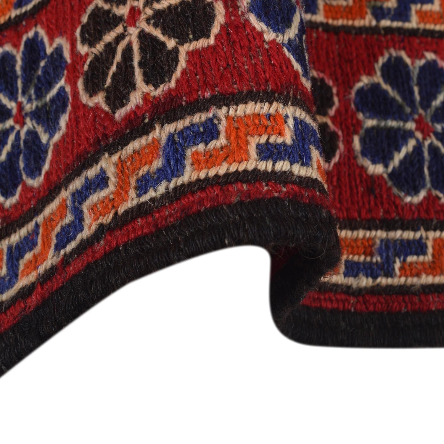 Saghari Kilim Area Rug Handmade Red Floral 3x5 ft