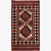 Saghari Kilim Area Rug Handmade Beige Floral 3x5 ft