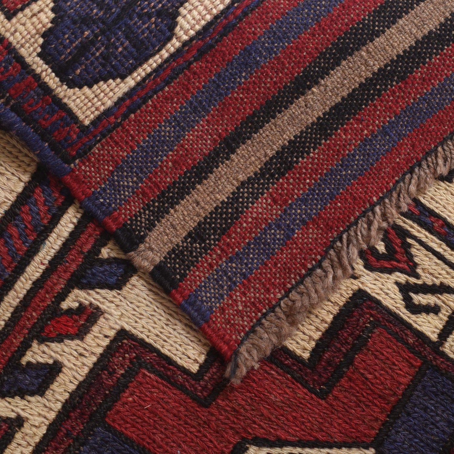 Saghari Kilim Area Rug Handmade Beige Floral 3x5 ft