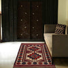 Saghari Kilim Area Rug Handmade Beige Floral 3x5 ft