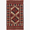 Saghari Kilim Area Rug Handmade Beige Floral 3x5 ft