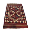 Saghari Kilim Area Rug Handmade Beige Floral 3x5 ft
