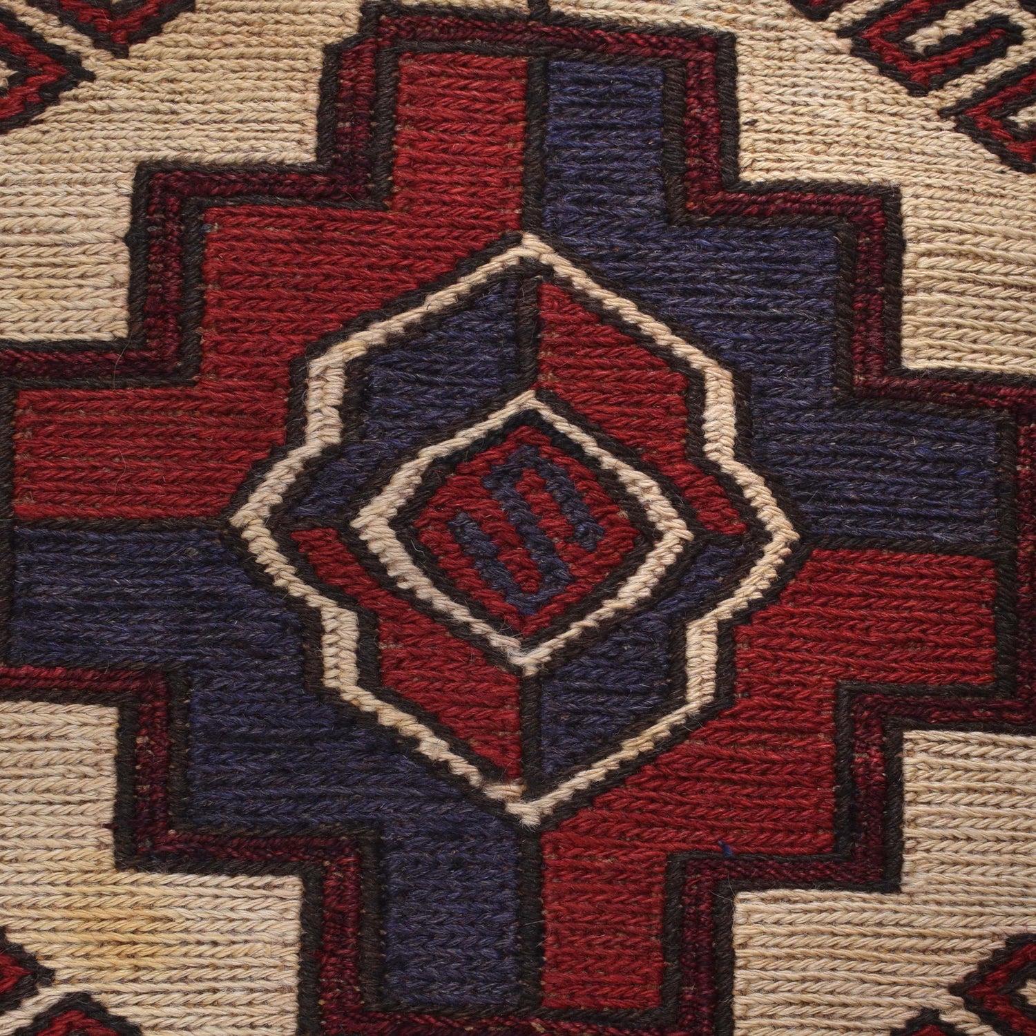 Saghari Kilim Area Rug Handmade Beige Floral 3x5 ft