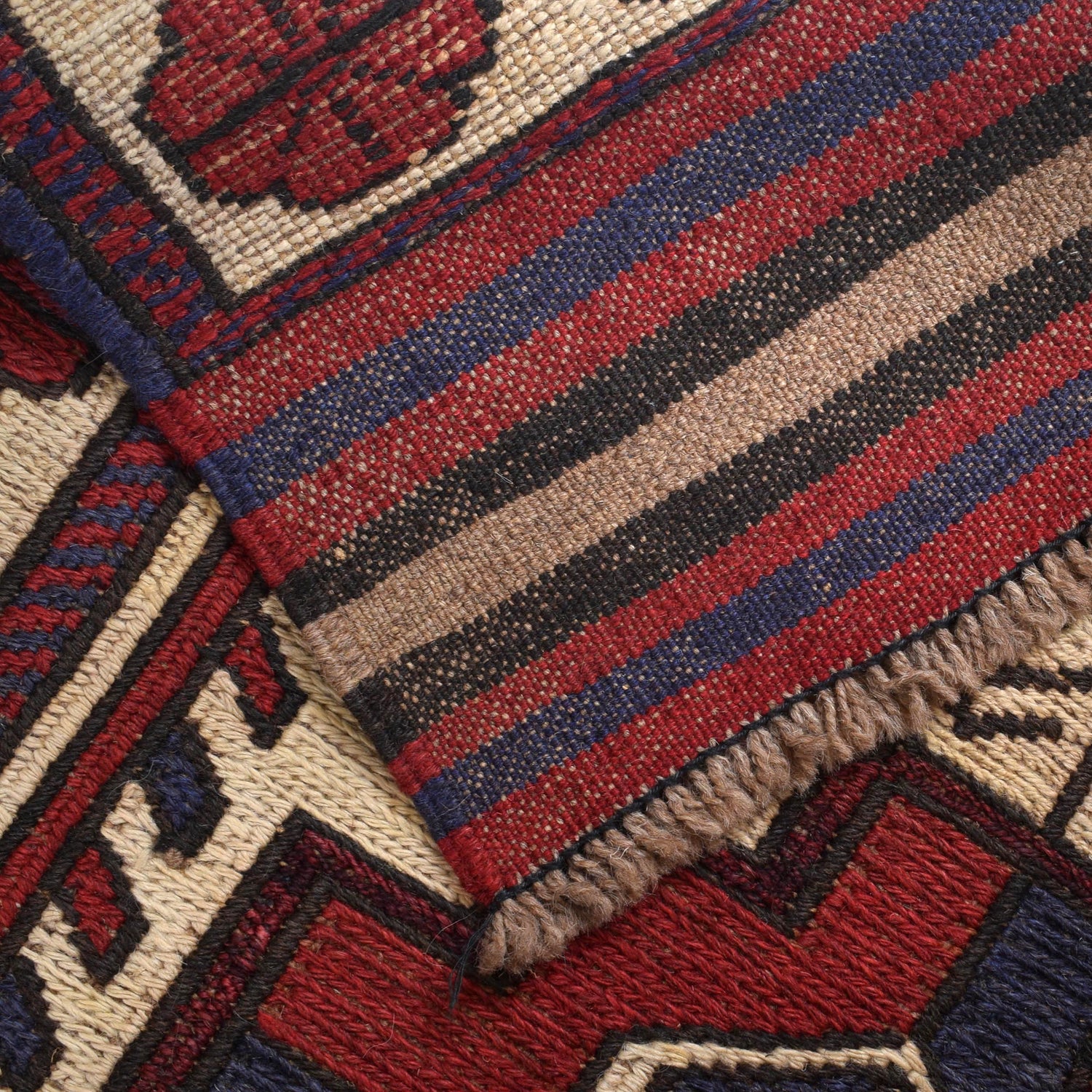 Saghari Kilim Area Rug Handmade Beige Floral 3x5 ft