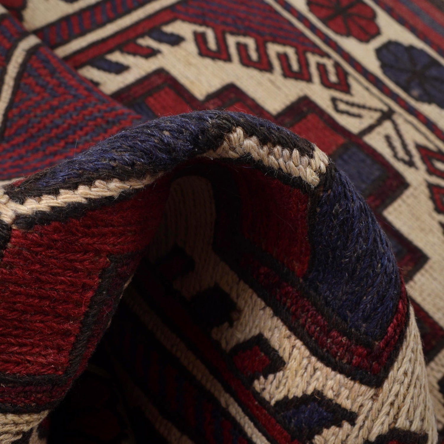 Saghari Kilim Area Rug Handmade Beige Floral 3x5 ft