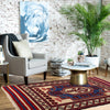 Saghari Kilim Area Rug Handmade Beige Floral 2x4 ft