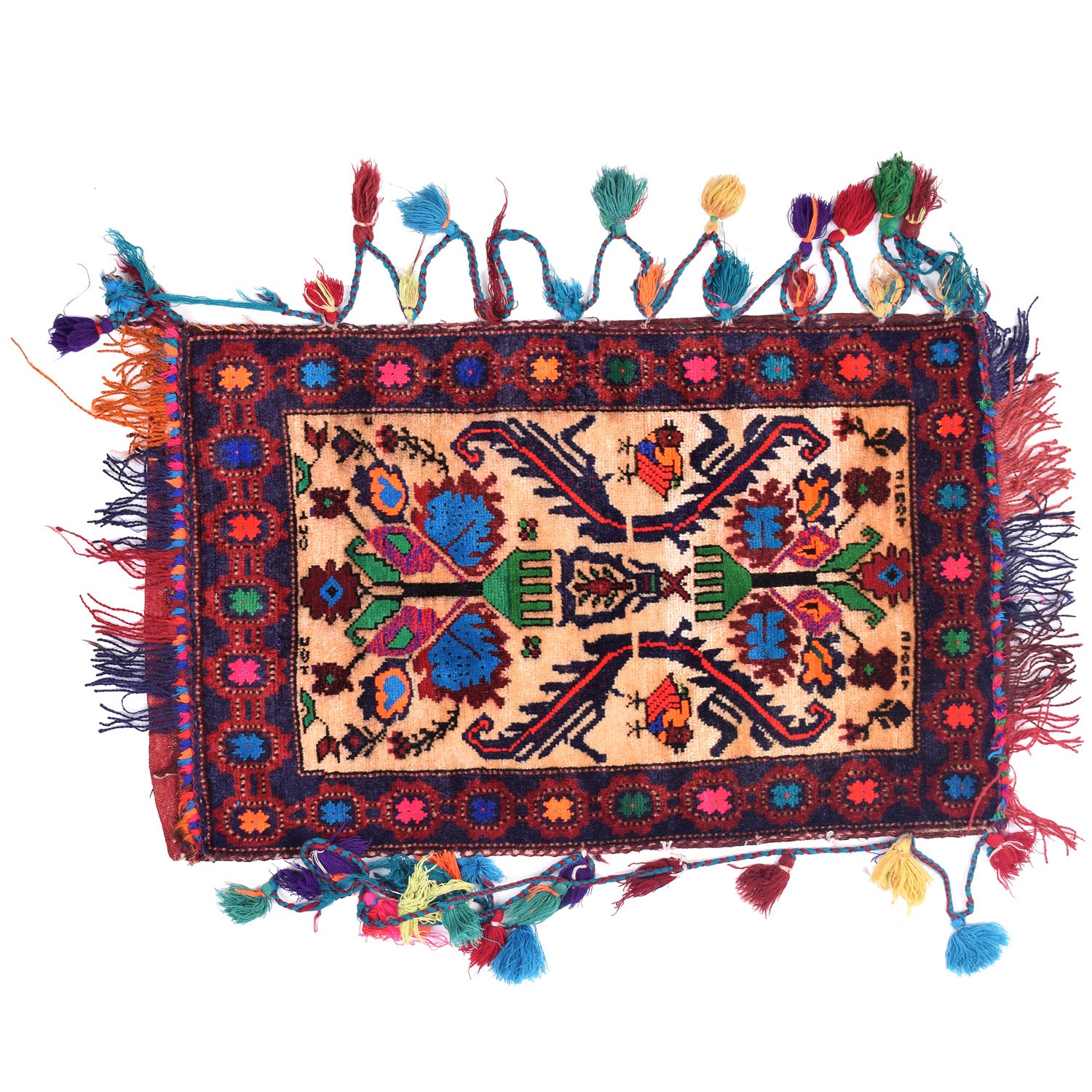 Balisht Area Rug Handmade Multi Floral 2x3 ft