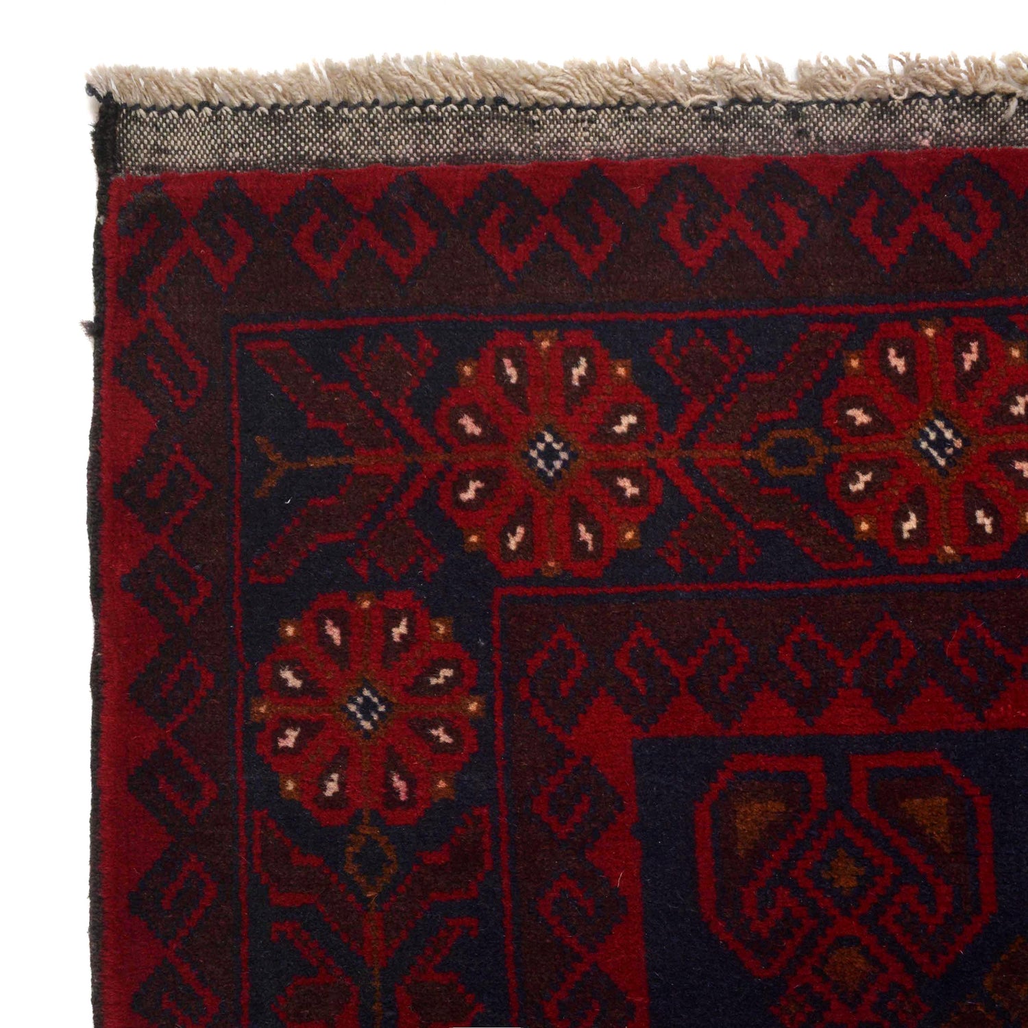 Baluchi Rug Handmade Deep Red Floral 7x10 ft