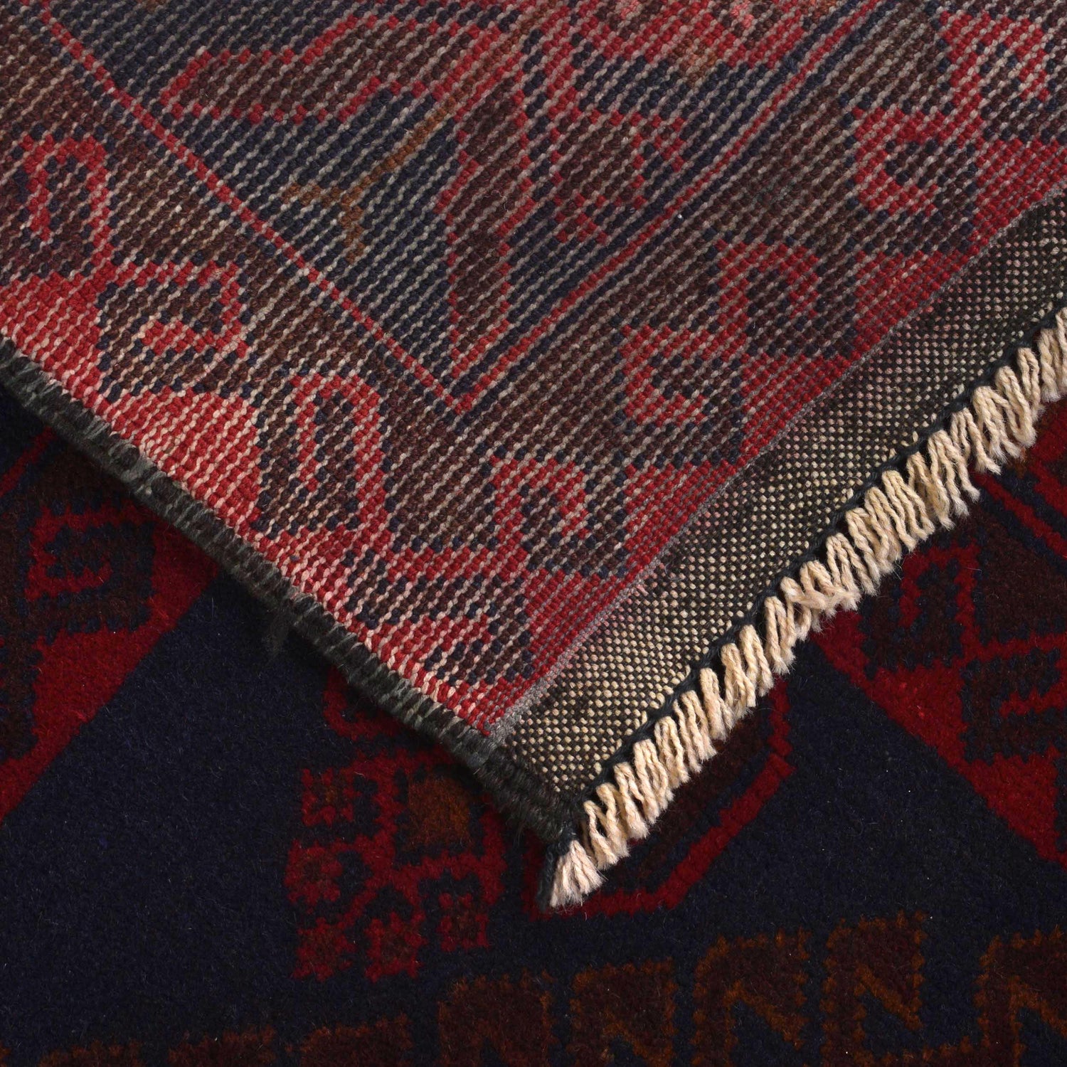 Baluchi Rug Handmade Deep Red Floral 7x10 ft