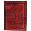 Khoja Roshnai Area Rug Handmade Red Floral 4x7 ft