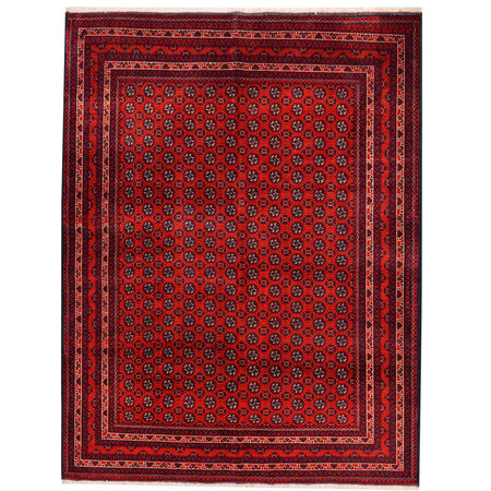 Khoja Roshnai Area Rug Handmade Red Floral 4x7 ft