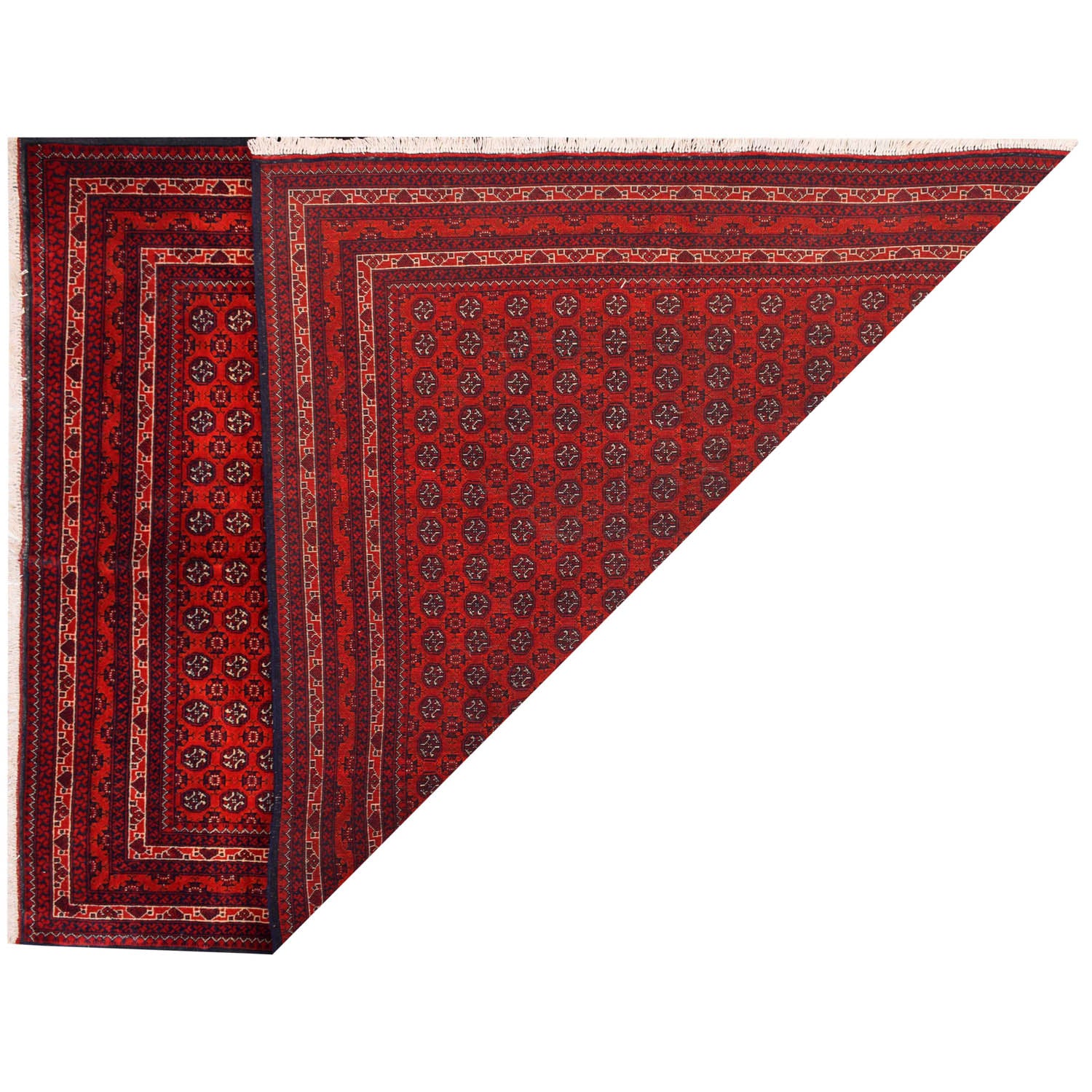 Khoja Roshnai Area Rug Handmade Red Floral 4x7 ft