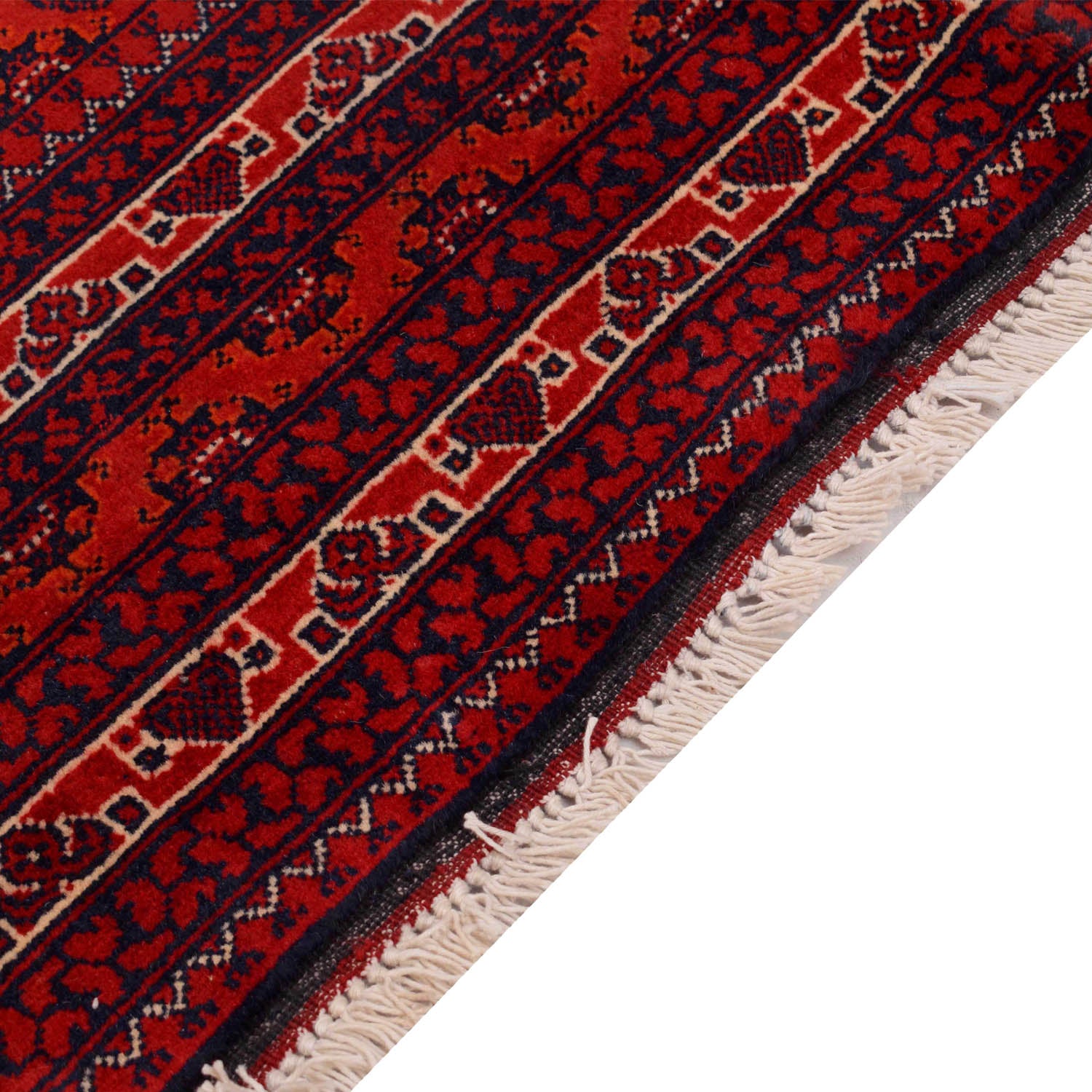 Khoja Roshnai Area Rug Handmade Red Floral 4x7 ft