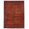 Khoja Roshnai Area Rug Handmade Orange Floral 4x7 ft
