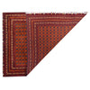 Khoja Roshnai Area Rug Handmade Orange Floral 4x7 ft