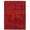 Khoja Roshnai Area Rug Handmade Red Floral 4x7 ft