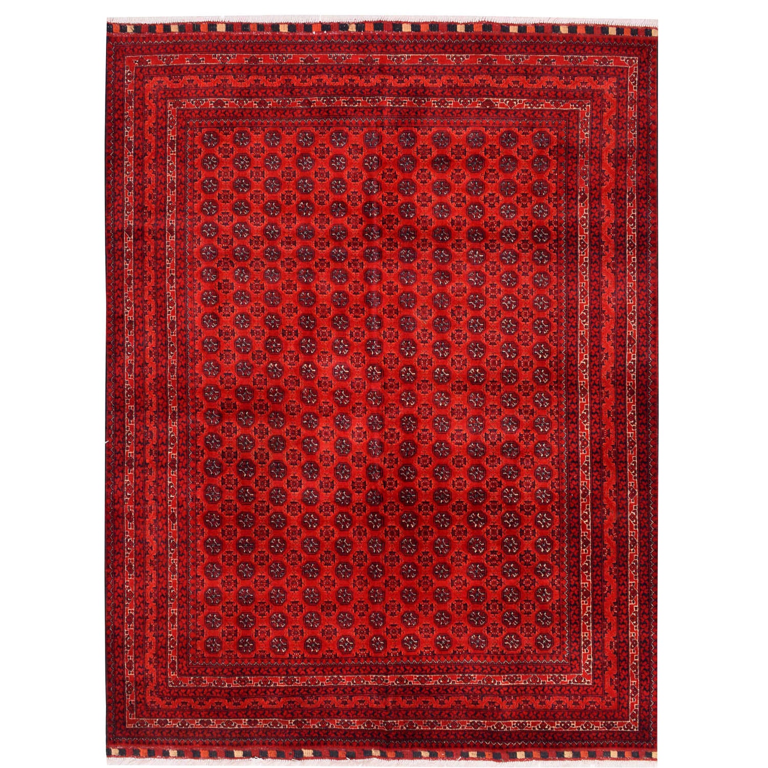Khoja Roshnai Area Rug Handmade Red Floral 4x7 ft