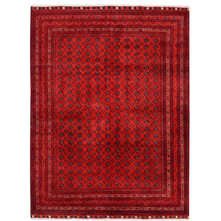 Khoja Roshnai Area Rug Handmade Red Floral 4x7 ft