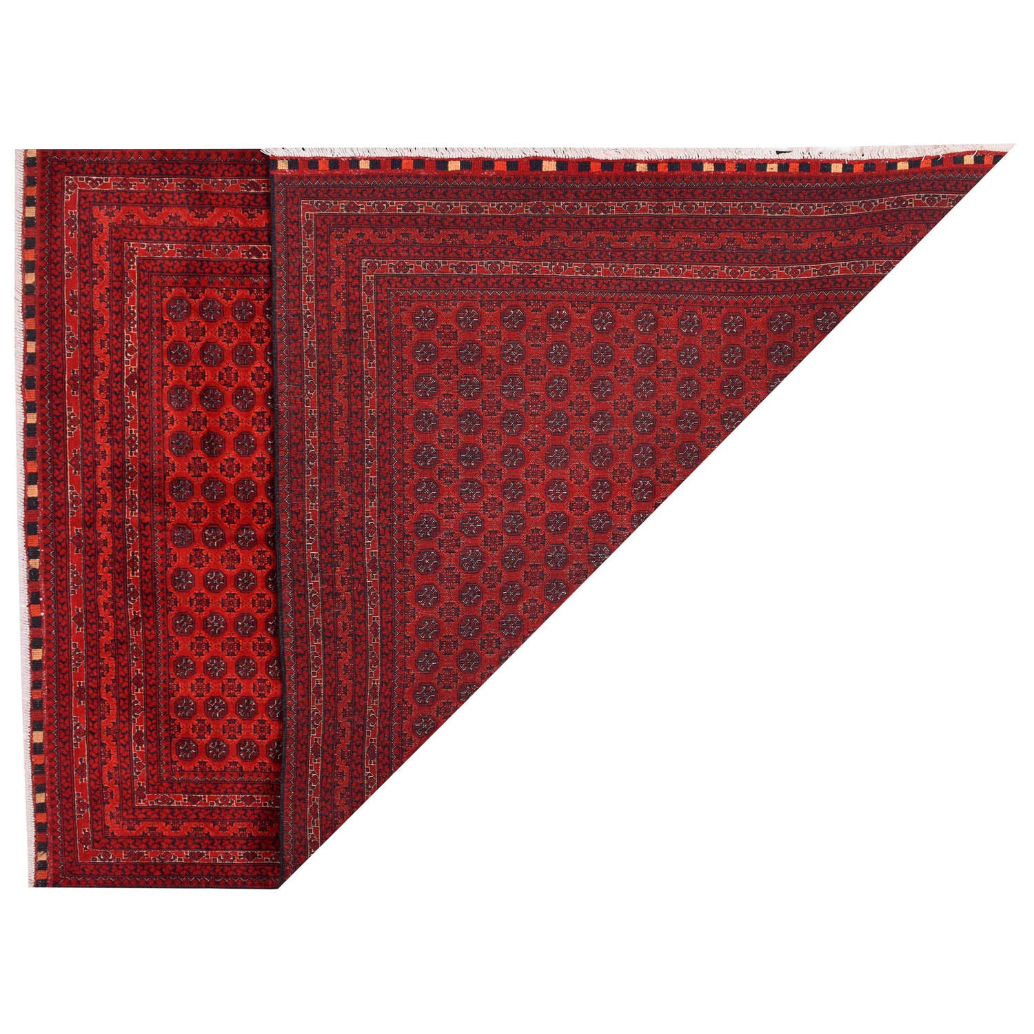Khoja Roshnai Area Rug Handmade Red Floral 4x7 ft