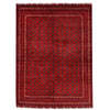 Khoja Roshnai Area Rug Handmade Red Floral 4x7 ft
