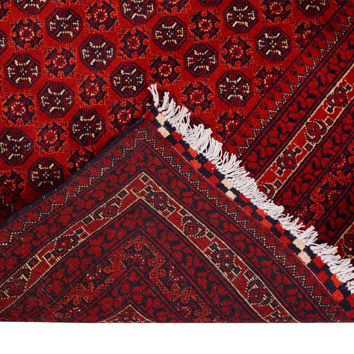 Khoja Roshnai Area Rug Handmade Red Floral 4x7 ft