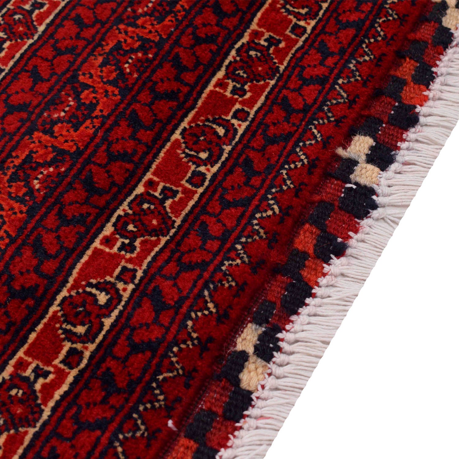 Khoja Roshnai Area Rug Handmade Red Floral 4x7 ft