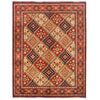 Oriental Area Rug Handmade Multi Geometric 4x7 ft