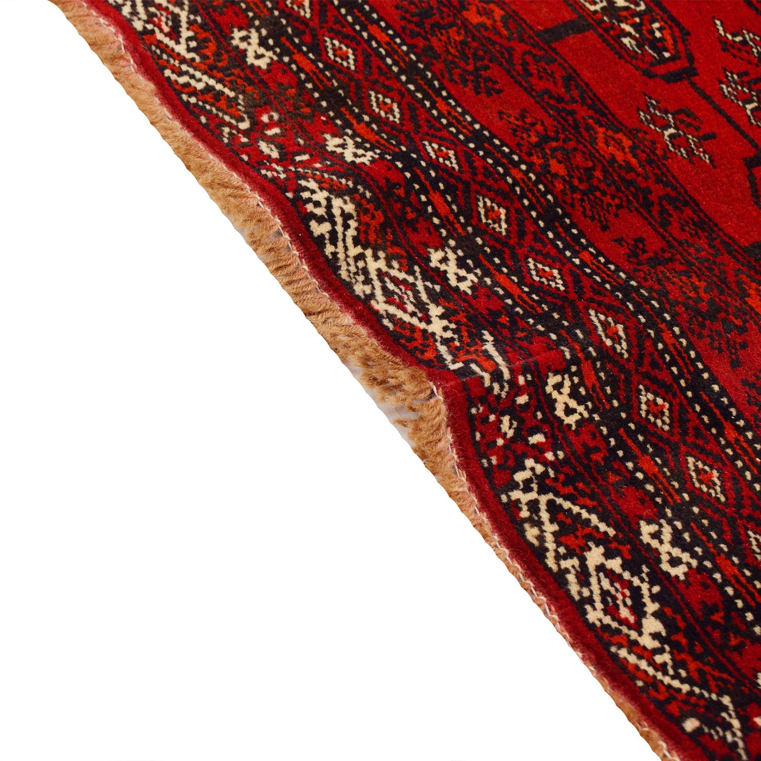 Bokhara Rug Handmade Vibrant Red Medallion 3x5 ft