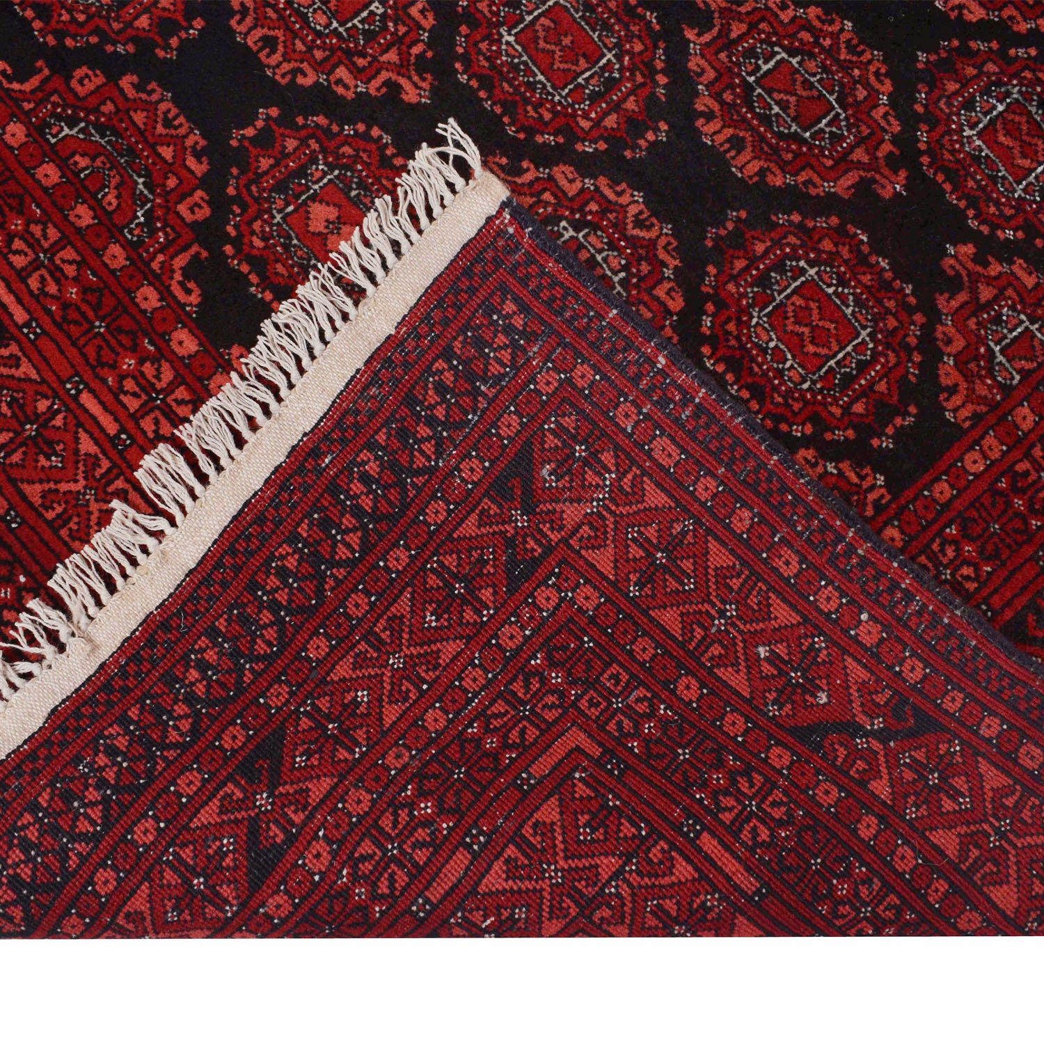 Bokhara Rug Handmade Vibrant Red Medallion 7x10 ft