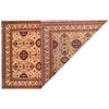 Oriental Area Rug Handmade Beige Geometric 7x10 ft