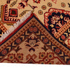 Oriental Area Rug Handmade Beige Geometric 7x10 ft