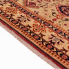 Oriental Area Rug Handmade Beige Geometric 7x10 ft