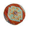 Vegetable Kilim Stool Cover Handmade Multi Geometric 1x1 ft