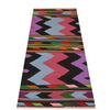 Table Sheet Runner Rug Handmade Multi Curvilinear 5' Runner