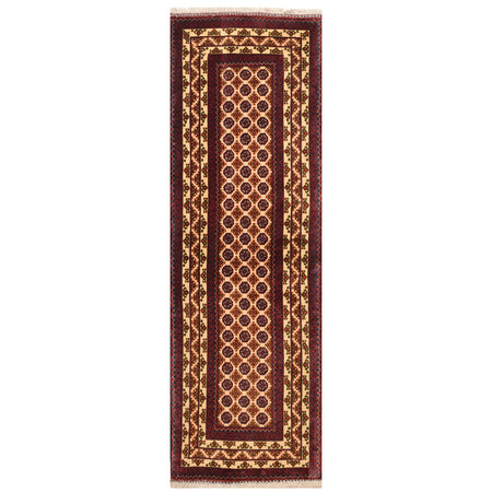 Khoja Roshnai Runner Rug Handmade Red Floral 6' Runner
