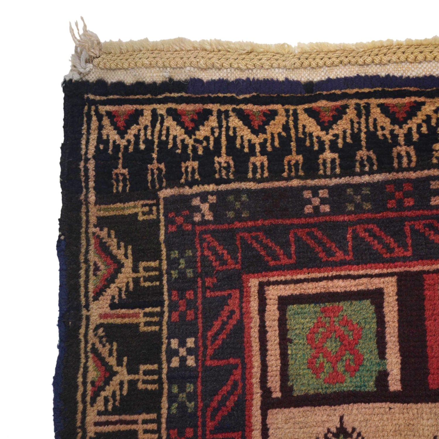 Baluchi Rug Handmade Beige Prayer Design 3x5 ft