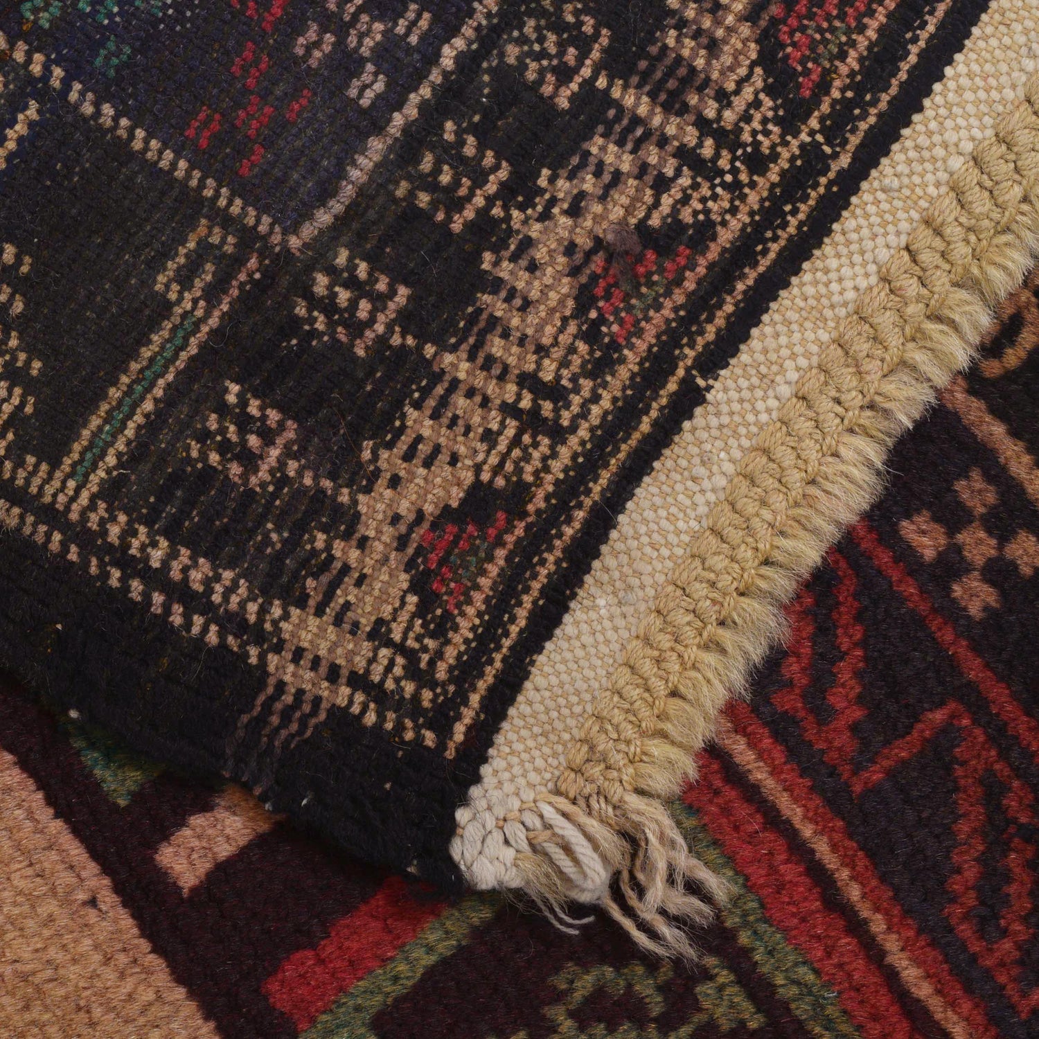 Baluchi Rug Handmade Beige Prayer Design 3x5 ft