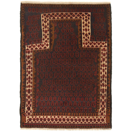 Baluchi Rug Handmade Multi Prayer Design 2x4 ft