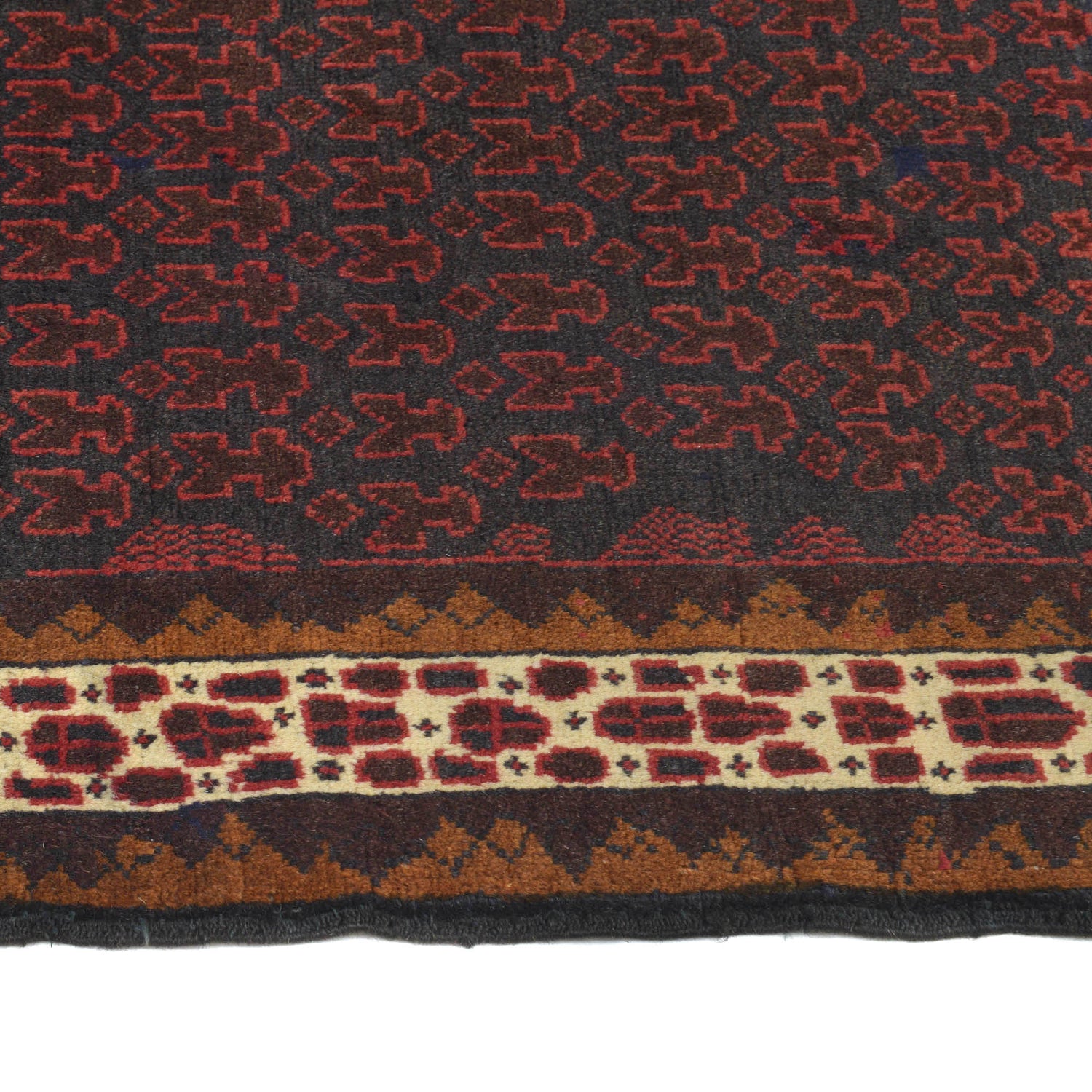 Baluchi Rug Handmade Multi Prayer Design 2x4 ft