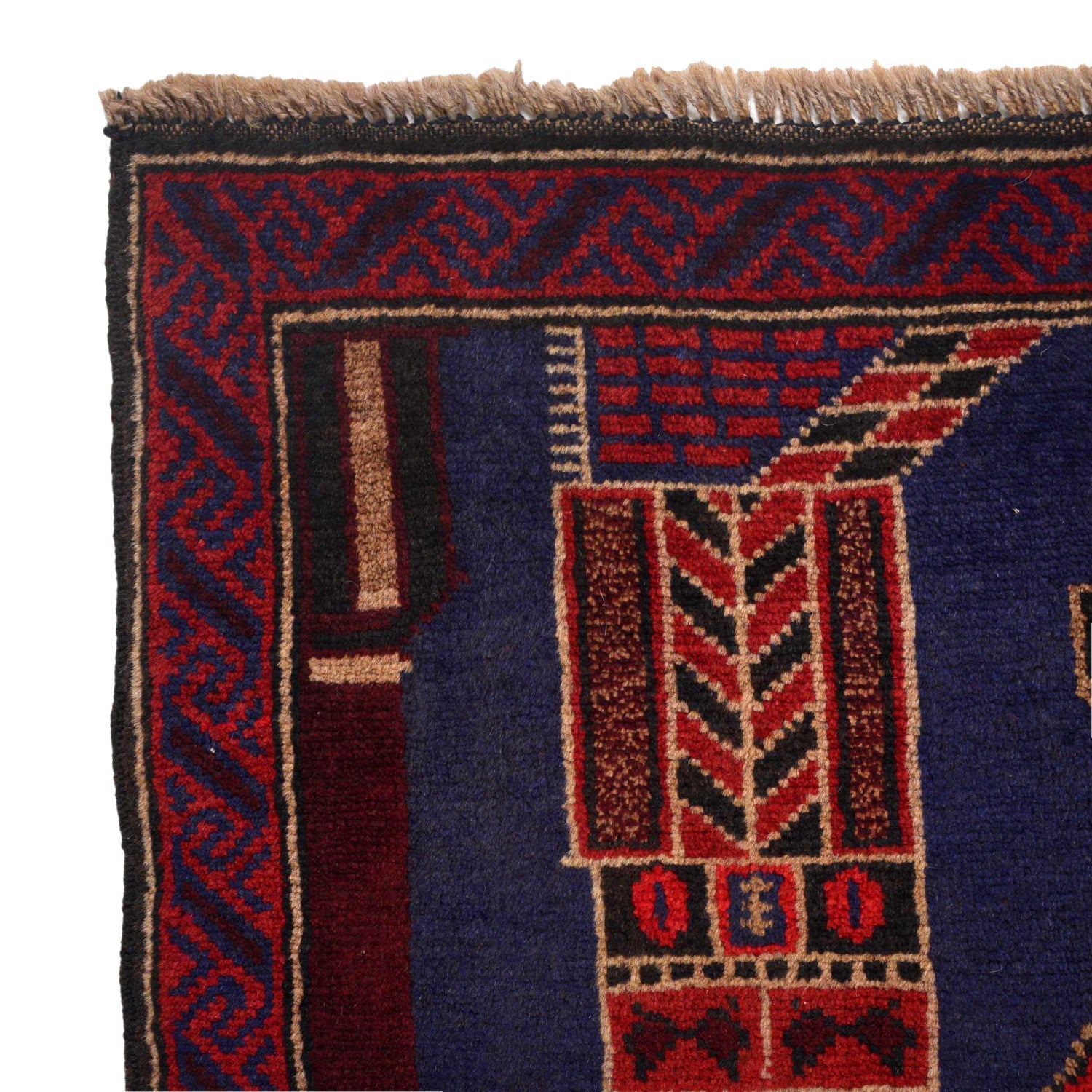 Baluchi Rug Handmade Multi Prayer Design 3x5 ft