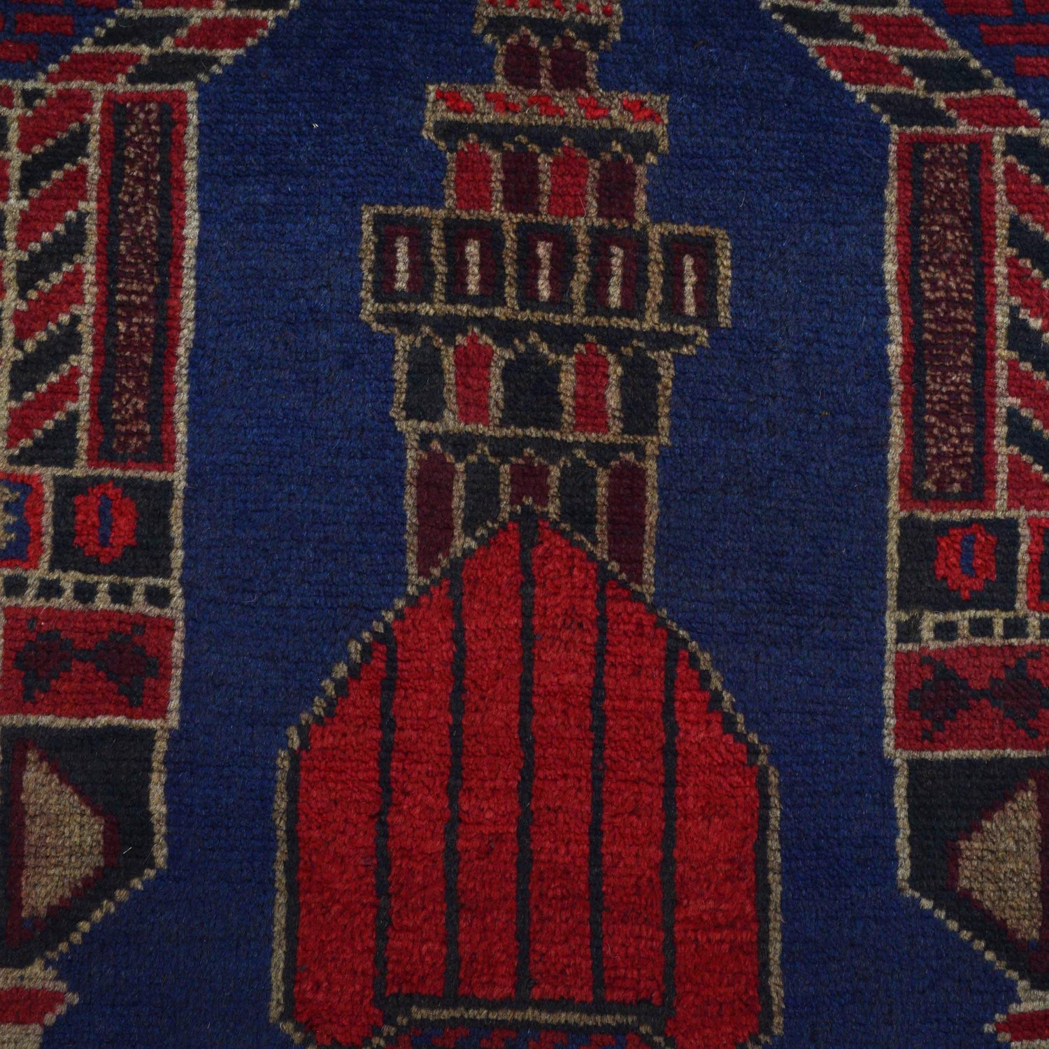 Baluchi Rug Handmade Multi Prayer Design 3x5 ft