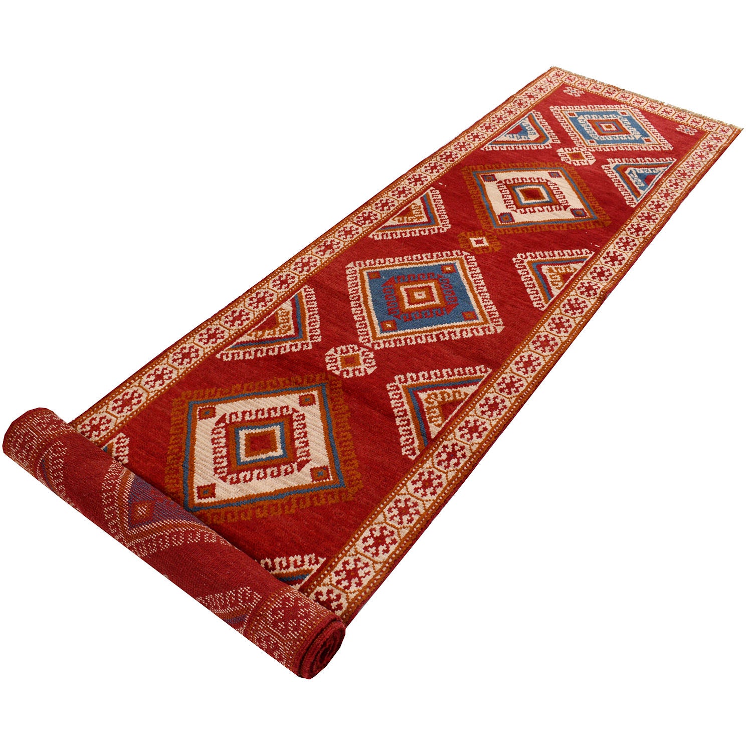 Baluchi Runner Rug Handmade Red 13' Runner