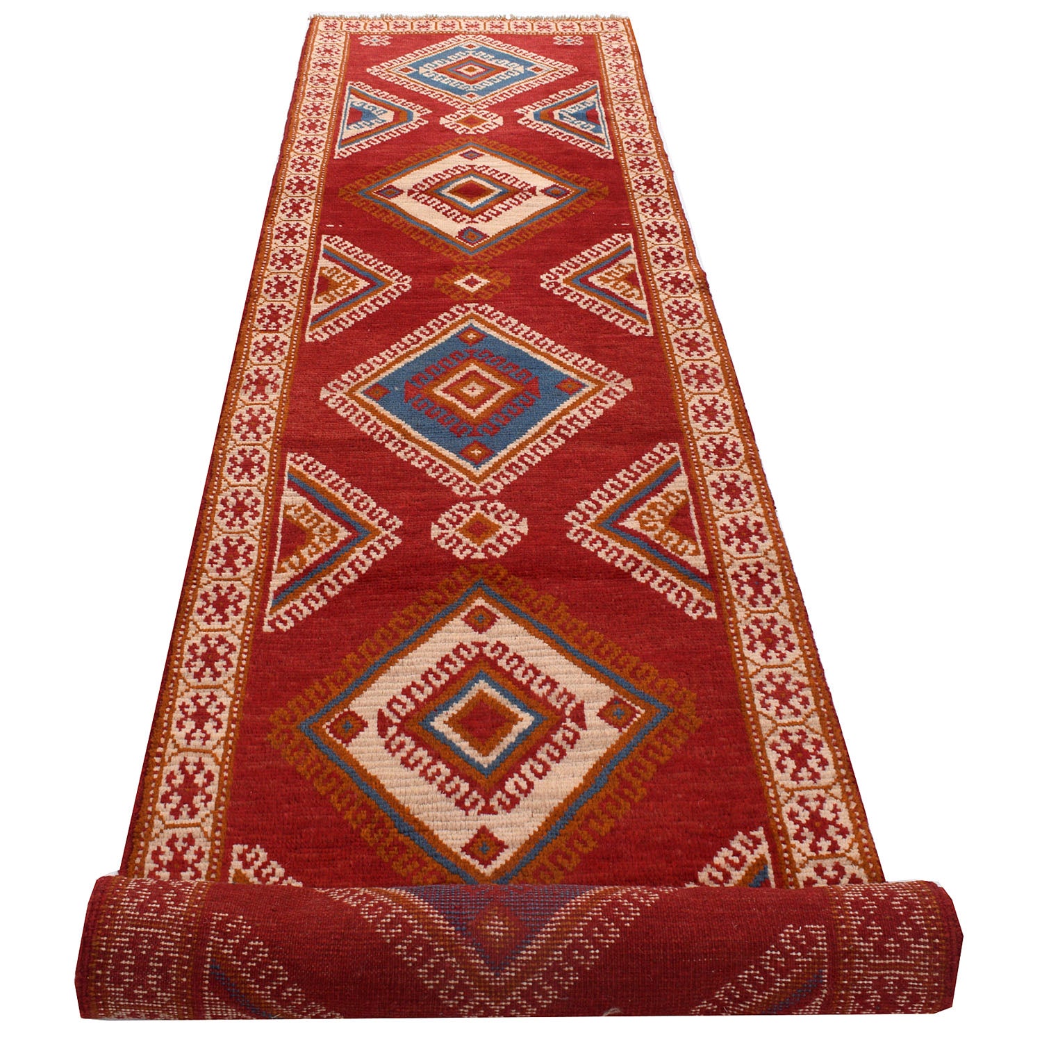 Baluchi Runner Rug Handmade Red 13' Runner