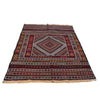 Maliki Kilim Area Rug Handmade Multi Geometric 4x6 ft