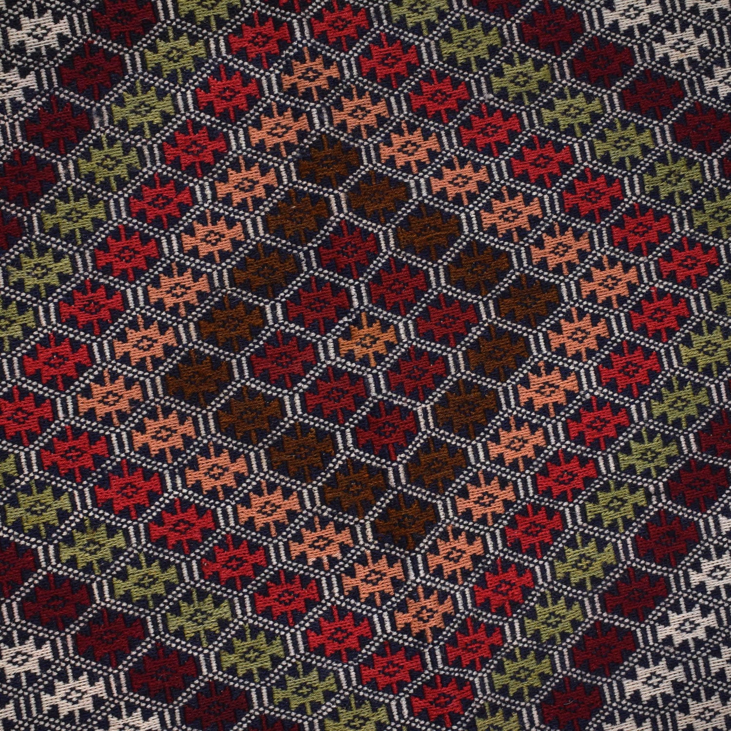 Maliki Kilim Area Rug Handmade Multi Geometric 4x6 ft