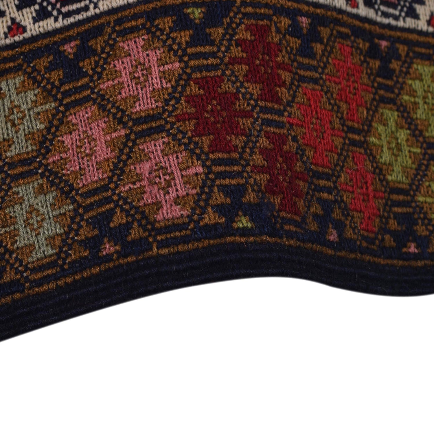 Maliki Kilim Area Rug Handmade Multi Geometric 4x6 ft