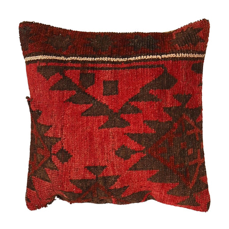 Cushion Cover Handmade Red Floral 1x1 ft